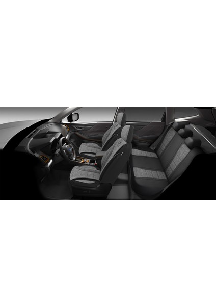 City Serisi Audı A5 Coupe 2007-2016 ile Uyumlu Koltuk Kılıfı, Gri-Siyah fiyatları