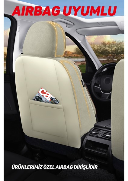 City Serisi Alfa Romeo 159 2005-2011 ile Uyumlu Koltuk Kılıfı, Bej indirimleri