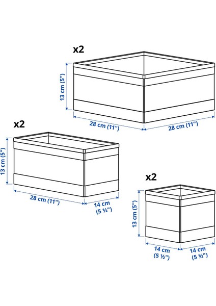 Kutu Seti, Beyaz, 6 Parça fırsatları
