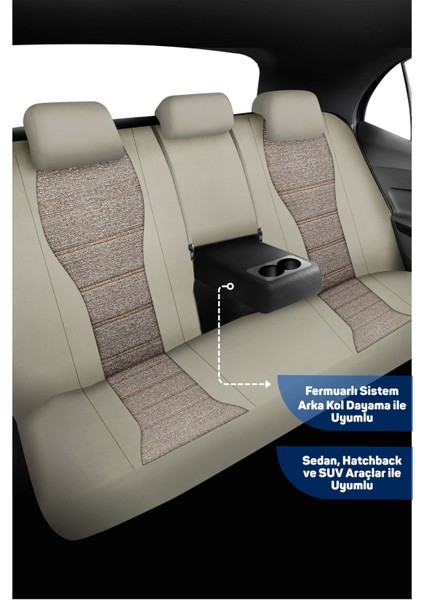 City Serisi Honda Honda E 2020 Sonrası ile Uyumlu Koltuk Kılıfı, Bej fırsatları