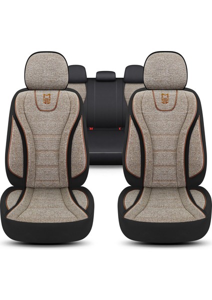 City Serisi Bmw 5 2010-2017 ile Uyumlu Koltuk Kılıfı, Kahverengi