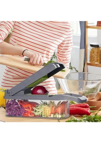 8 Bıçaklı Çok Renkli Sebze Doğrayıcı ve Dilimleyici Seti fırsatları