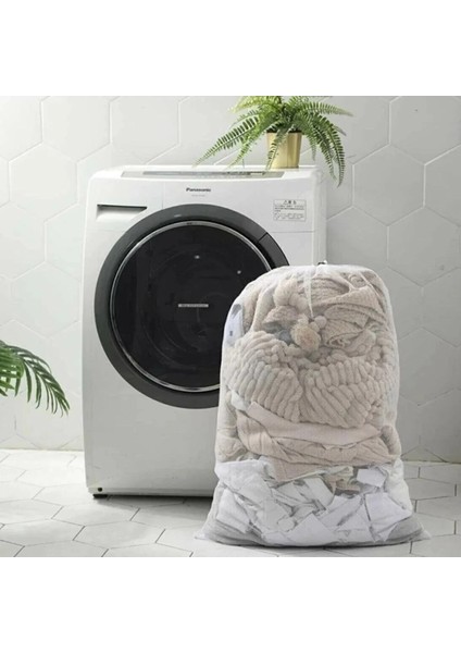 Bfs Büyük Boy File Çamaşır Torbası 80X100 cm | Hassas Yıkama Filesi | Yorgan, Perde, Nevresim Yıkama Torbası