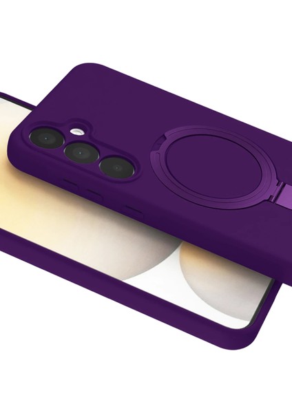 Msa-Shop Newface Samsung Galaxy A55 5g Regal Magsafe Standlı Kapak - Derin Mor indirimleri