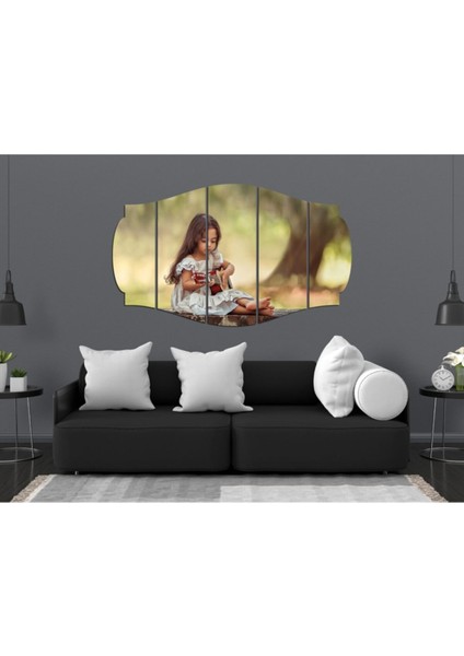 Yeşil Küçük Kız Gitar Mdf Tablo, Dekoratif Müzik Temalı Duvar Süsü fiyatları
