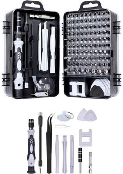 115 In 1 Hassas Tornavida Seti Çok Fonksiyonlu Manyetik Telefon Bilgisayar Onarım Tamir Seti