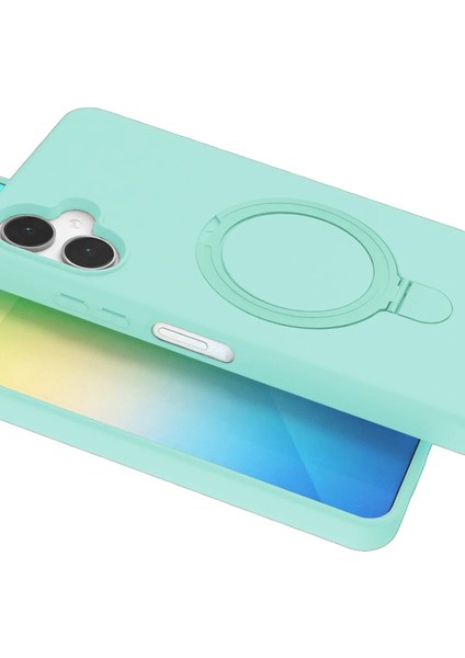 Msa-Shop Newface Samsung Galaxy A06 Regal Magsafe Standlı Kapak - Su Yeşili fırsatları