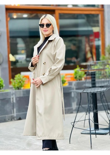 Balon Kol Manşetli Trençkot