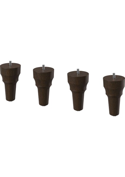Kanepe Ayağı, Kahverengi, 12 Cm, 4 Adet