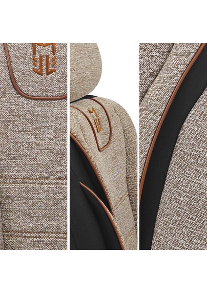 City Serisi Kıa Xceed 2019 Sonrası ile Uyumlu Koltuk Kılıfı, Kahverengi