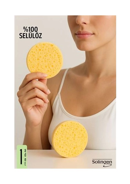 Bfs Makyaj Temizlik Pedi Cilt Temizlik Süngeri Doğal Selülöz 1 Adet
