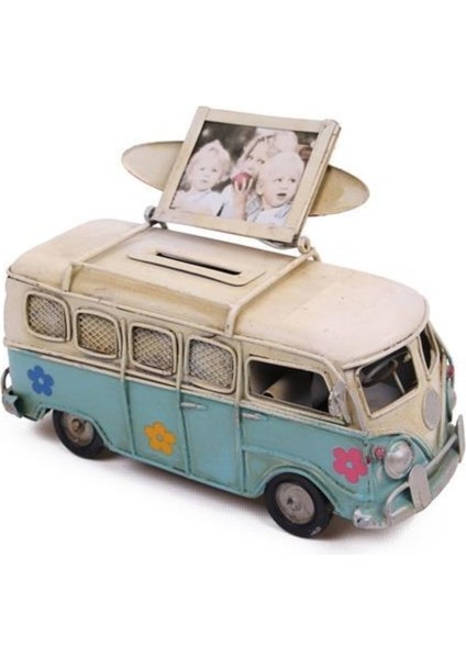 Metal Minibüs Çerçeveli ve Kumbaralı Dekoratif Hediye fiyatları