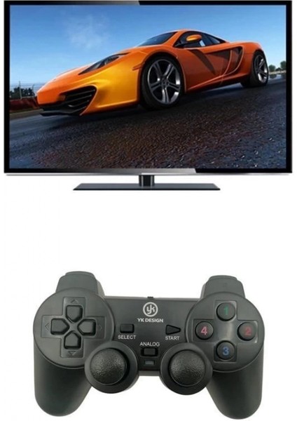 Çift Titreşimli USB Kablolu Oyun Kolu Pc Uyumlu Vibration Gamepad