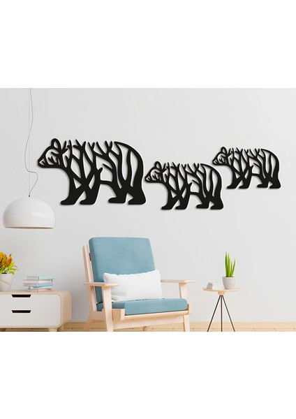 Anne Ayı ve Yavru Ayı Tasarımı Pleksi