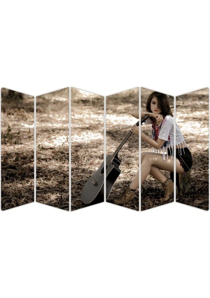 Yeşil Müzik Aleti Gitar Kız Mdf Tablo 1392 (Model B) modelleri