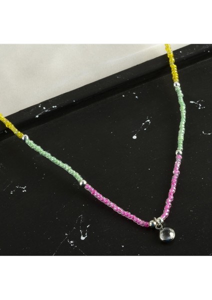 Msa-Shop Renkli Kum Boncuk Taşlı Kolye-Model-2
