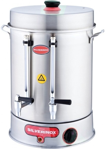 Gri Metal Çevirmeli Musluklu Çay Makinesi 120 Bardak 12 L