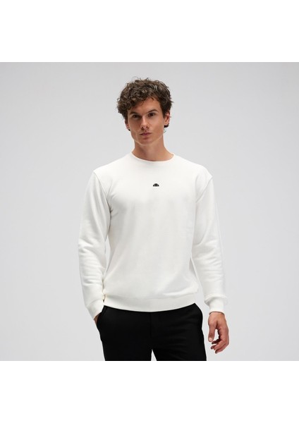 EM556-OF Erkek Basic Sweatshirt - Kırık Beyaz