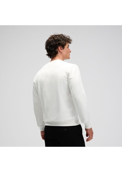 EM556-OF Erkek Basic Sweatshirt - Kırık Beyaz fiyatları