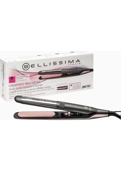 Bellıssıma Creativity Multistyle Saç Düzleştirici, Düz ve Dalgalı, Keratin-Elmas Seramik