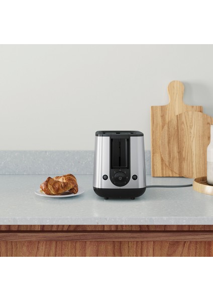 Paslanmaz Çelik 800 W Ekmek Kızartma Makinesi, 7 Kademeli Isı Ayarı, Gri Renk modelleri