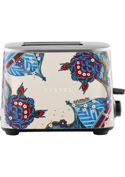 Retro Bej Çini Ekmek Kızartma Makinesi, Şık ve Kullanışlı Ev Aksesuarı