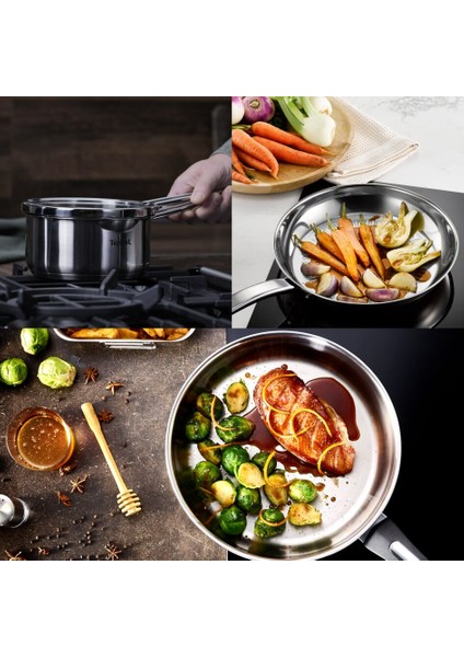Duetto İndüksiyon Tabanlı 8 Parça Çelik Tencere Seti indirimleri