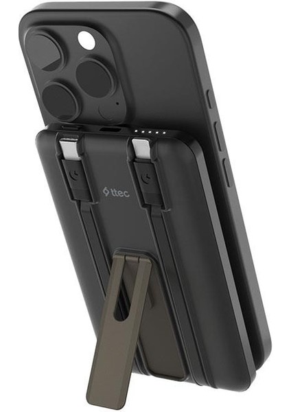 Recharger M 5.000MAH Magsafe Uyumlu Pd 20W Lightning ve Usb-C Dahili Kablolu Stantlı 2BB236S