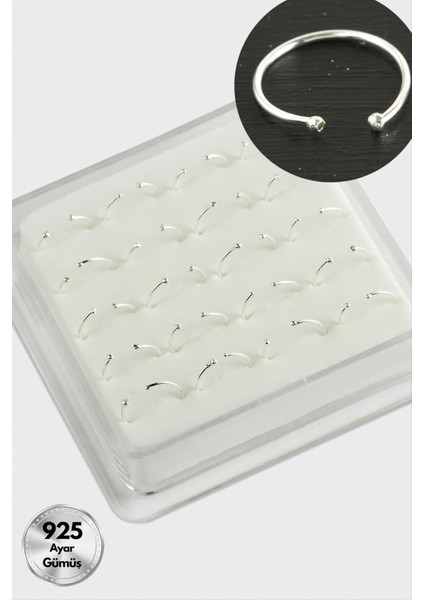 Msa-Shop Top Halka Sıkıştırma Gümüş Hızma 20 Adet-Gümüş Rengi