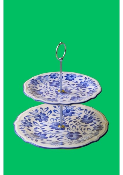 Çok Renkli Porselen Katlı Kurabiye Saklama Kabı (21CM ve 26CM) fiyatları