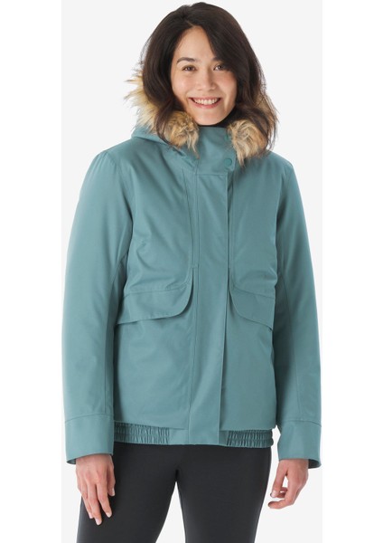 Quechua Kadın Su Geçirmez Outdoor Kar Montu/kışlık Mont - Yeşil - NH500 -8 °c