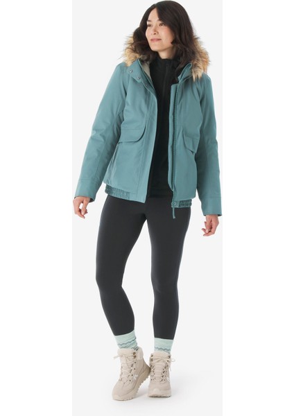 Quechua Kadın Su Geçirmez Outdoor Kar Montu/kışlık Mont - Yeşil - NH500 -8 °c modelleri