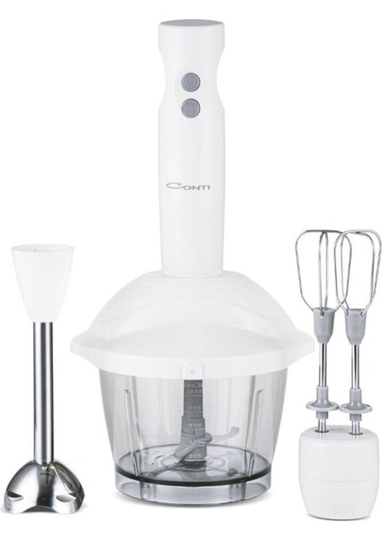 3'lü Çok Amaçlı Blender Seti, Beyaz, Kullanışlı ve Şık Tasarım