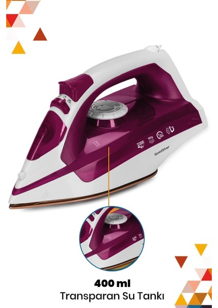 Buharlı Ütü, Beyaz ve Mor Renk Seçeneği, Üstün Performanslı ve Kullanışlı Tasarım fırsatları