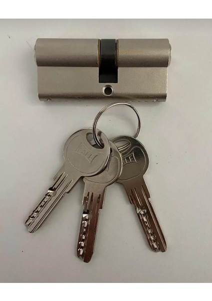 Kale Çelik Kapı Kilidi - 164 Snc 68 mm Nikel Kapı Bareli - 3 Anahtarlı Kilit - 5 Yıl Garantili