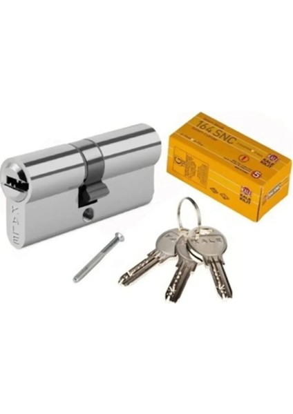 Kale Çelik Kapı Kilidi - 164 Snc 68 mm Nikel Kapı Bareli - 3 Anahtarlı Kilit - 5 Yıl Garantili fiyatları