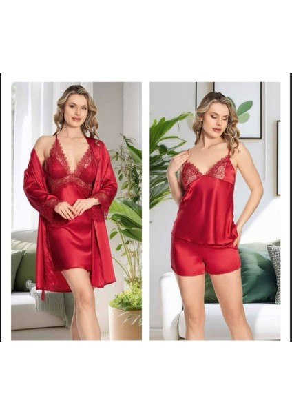 Kadın Saten 6'lı Dantelli Gelin Çeyiz Seti Jq.4r.7k1.mk fiyatları