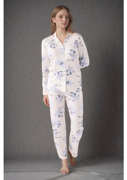 Kadın Uzun Kol Önden Patlı Ekru Viskon Pijama Takımı Q9.u.9o.k9.k.a4.p.c modelleri