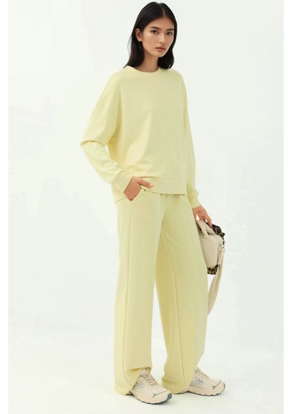 Kadın Modal Touch Basic Sweatshirt Yellow modelleri