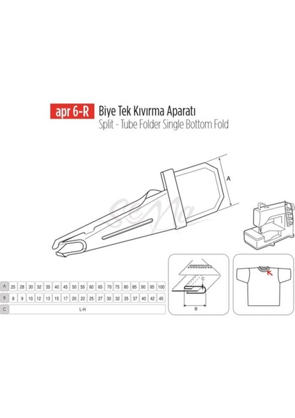 Bej Biye Tek Kıvırma Apara 55X22MM, Dayanıklı ve Kullanışlı Ürün