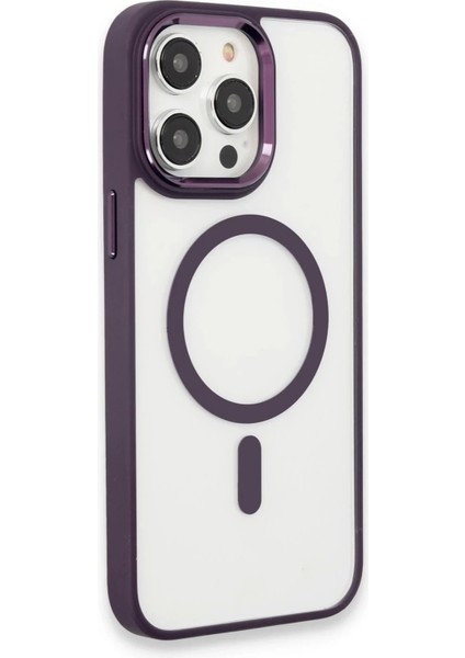Bfs iPhone 15 Pro Max Kılıf Room Magneticsafe Silikon - Derin Mor