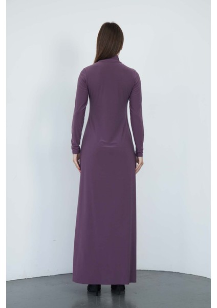 Dora Kadın Maxi Boy Balıkçı Yaka Sandy Elbise-Gül Kurusu indirimleri