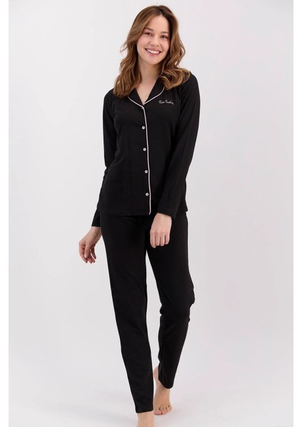 %50 Pamuk %50 Modal Classic Kadın Mevsimlik Gömlek Pijama Takımı modelleri