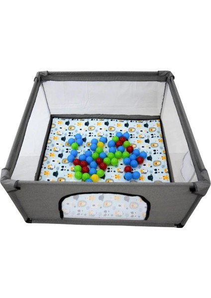 Premio Keten Güvenli Bebek ve Çocuk Oyun Alanı Oyun Parkı 120X120 Oyun Matı ve Topları fırsatları