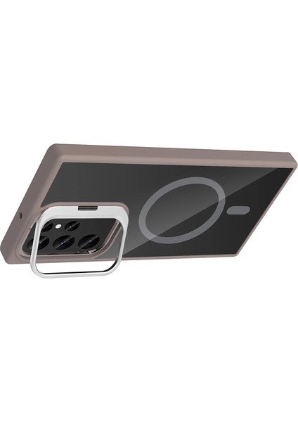 Bfs Samsung Galaxy S23 Ultra Remim Lensli Magsafe Standlı Kapak - Titan Gri modelleri