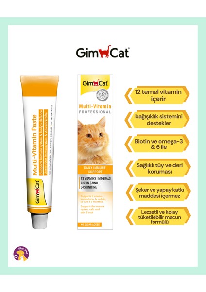 Multi Vitamin Pasta Kedi Macunu 20 gr fiyatları