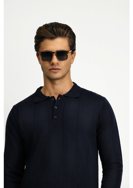 Polo Yaka Regular Fit Triko Kazak fırsatları