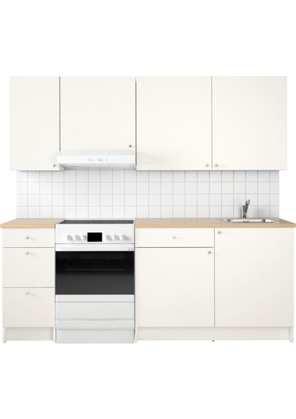 Mutfak Dolabı Kombinasyonu, Beyaz, 220X61X220 Cm, Lagan Batarya fiyatları