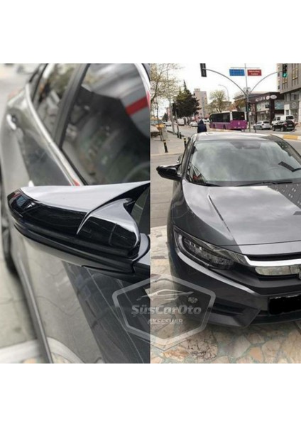 Honda Civic Fc5 Fk7 2016-2021 Batman Yarasa Ayna Kapağı Piano Black Abs Plastik indirimleri