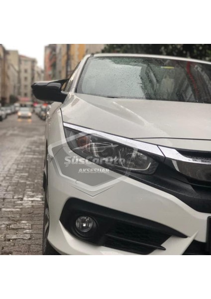 Honda Civic Fc5 Fk7 2016-2021 Batman Yarasa Ayna Kapağı Piano Black Abs Plastik
